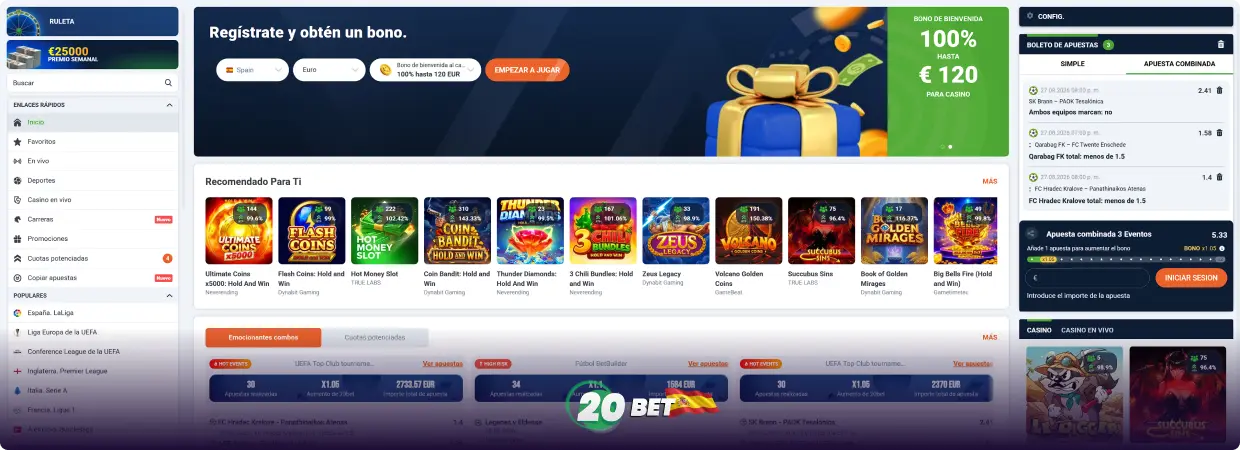 20Bet Juegos de Casino en Línea