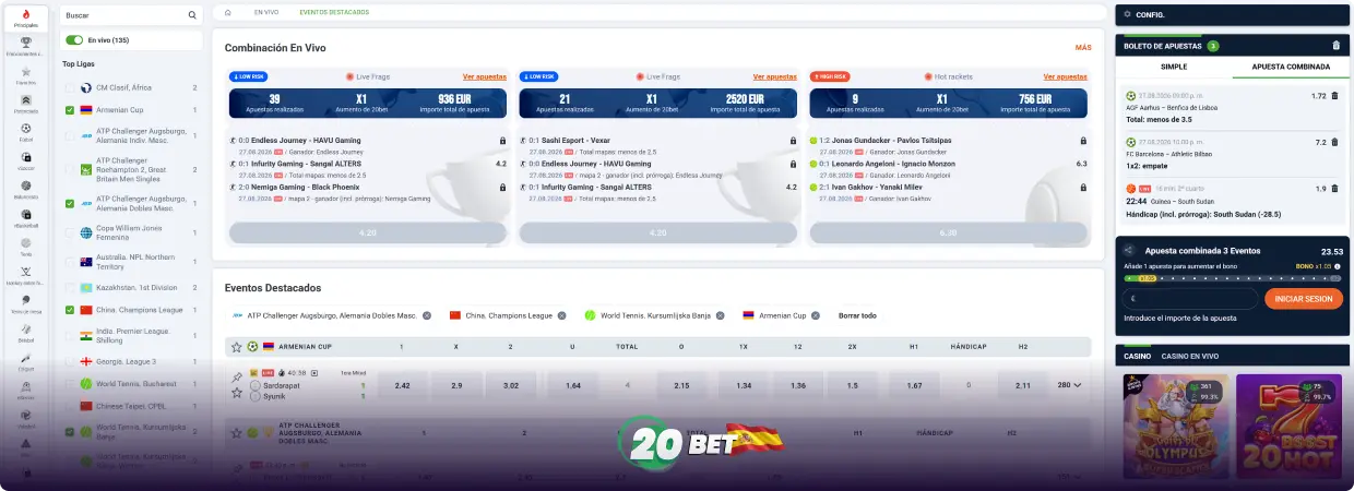 20Bet Plataforma de Apuestas en Línea